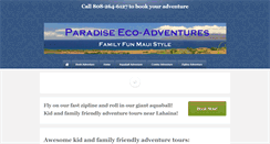 Desktop Screenshot of paradiseecoadventures.com